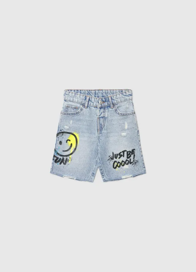 Calliope short jean graffiti short garçon déchiré