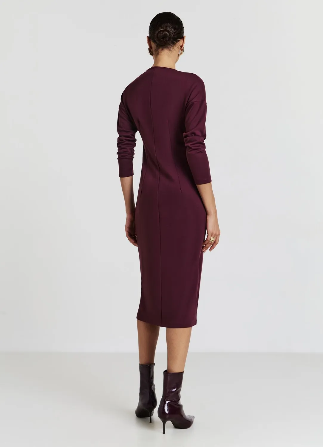 Calliope robe longue zip doré femme unie