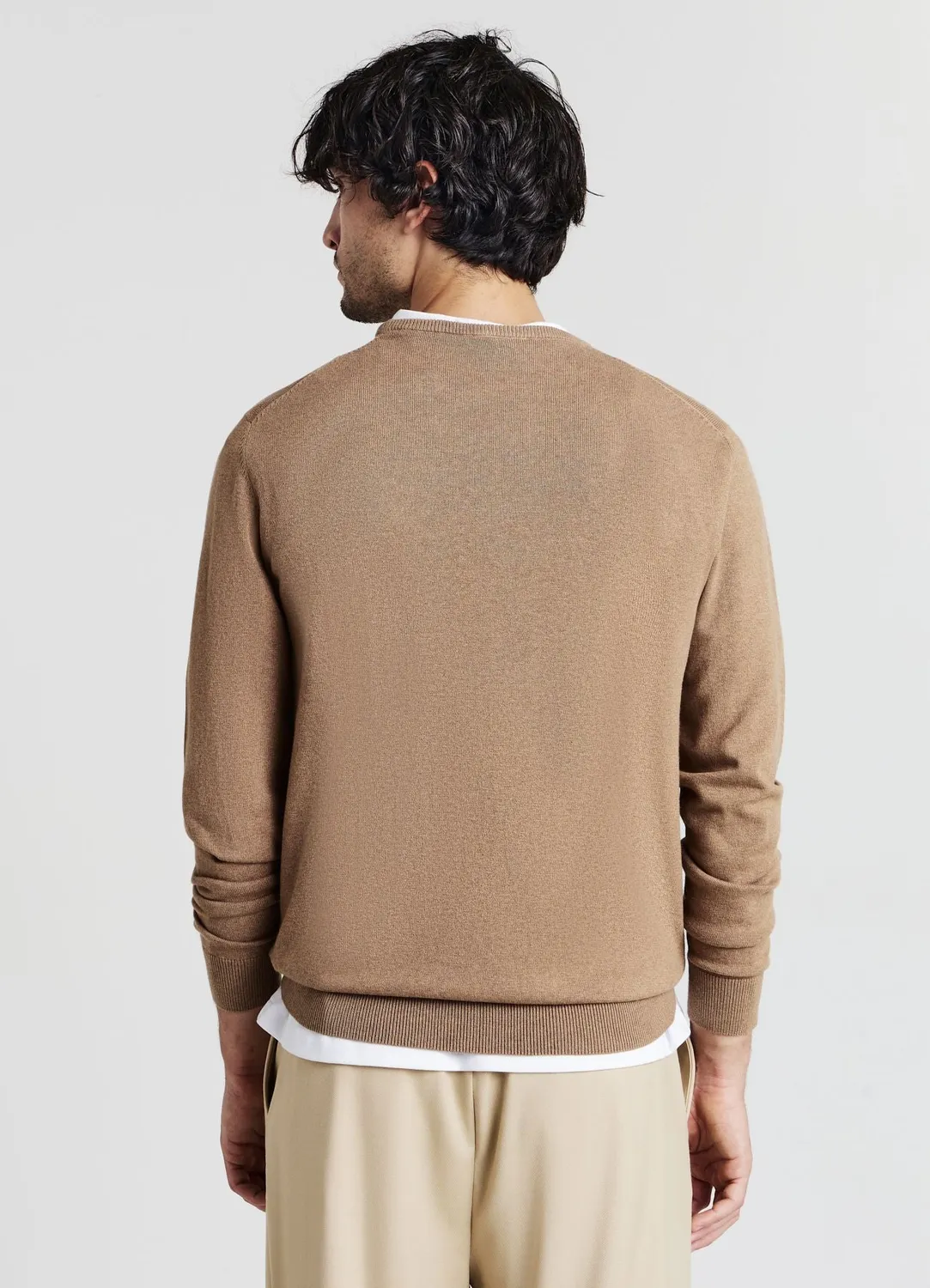 Calliope Pull col rond uni homme coton