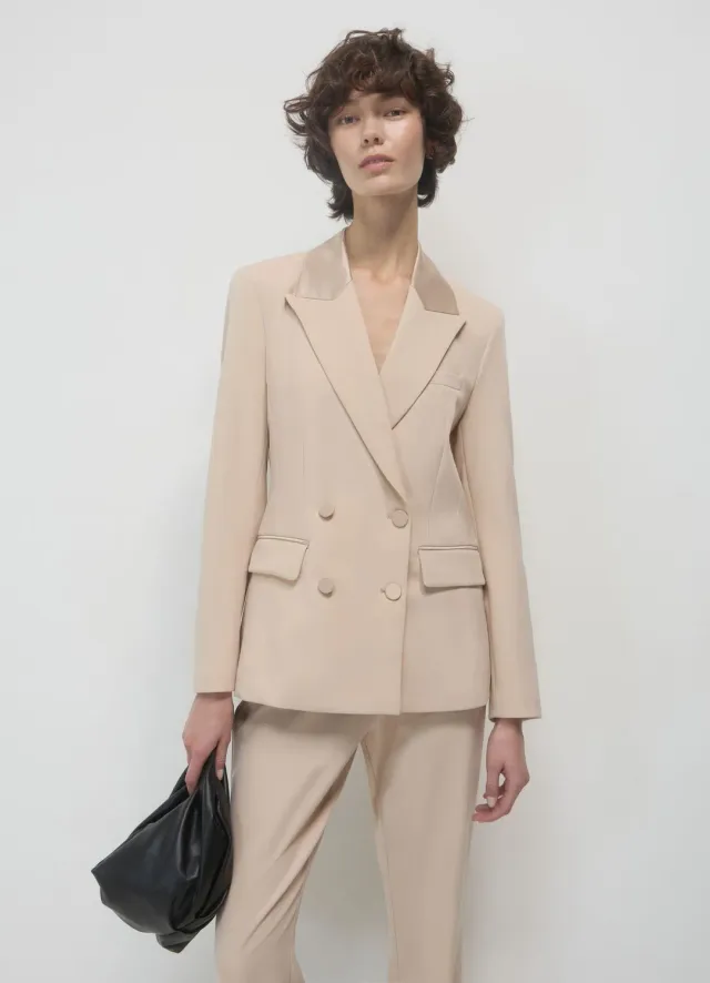 Calliope veste croisée femme col satiné