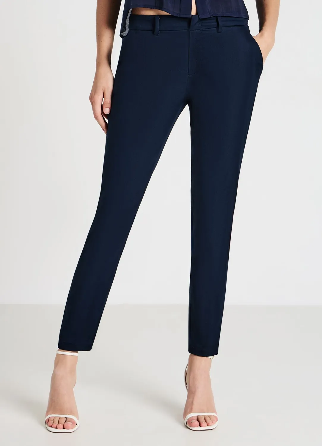 Calliope pantalon rasatello coton femme uni