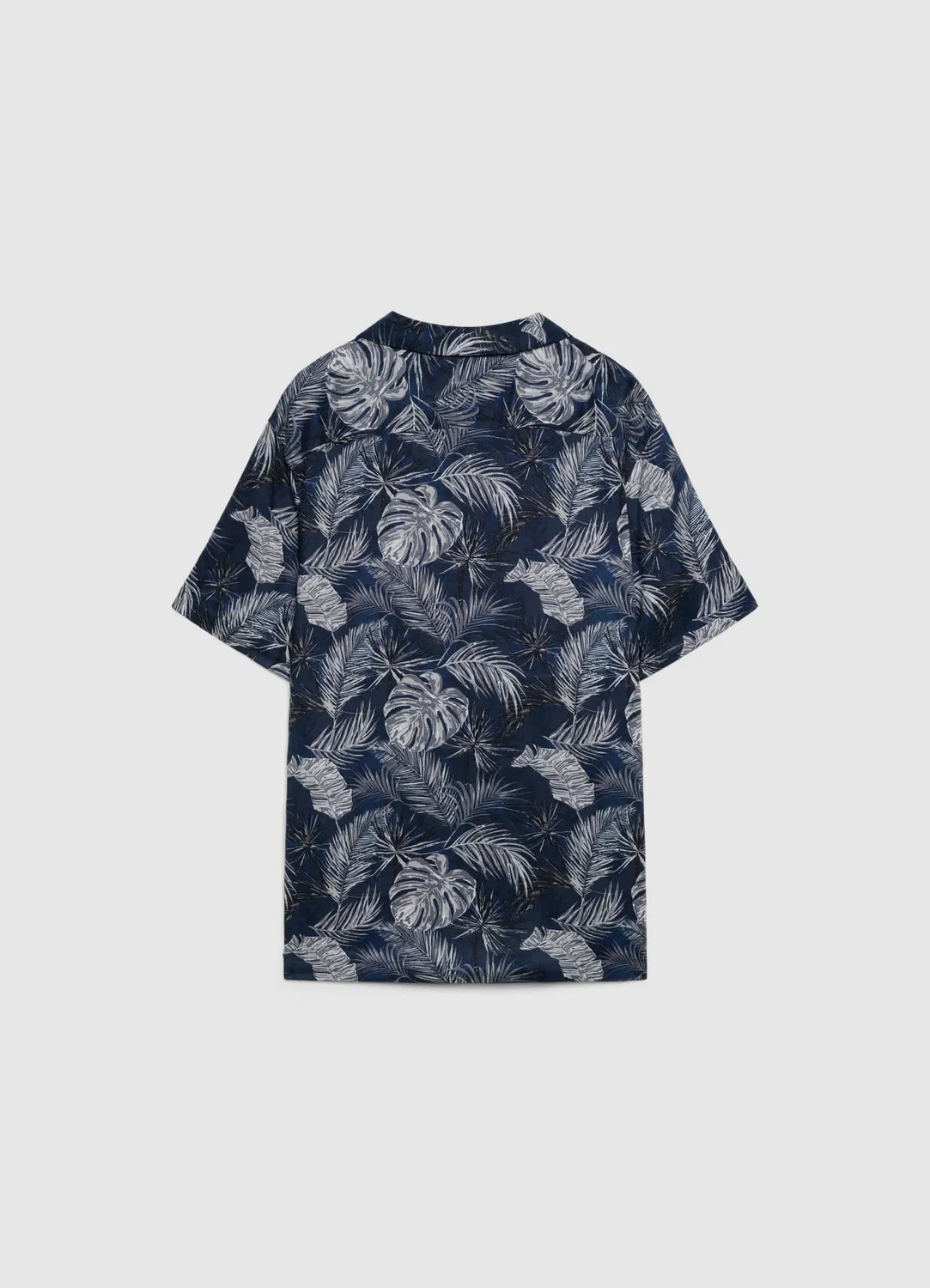 Calliope Chemise bowling homme feuilles manches courtes