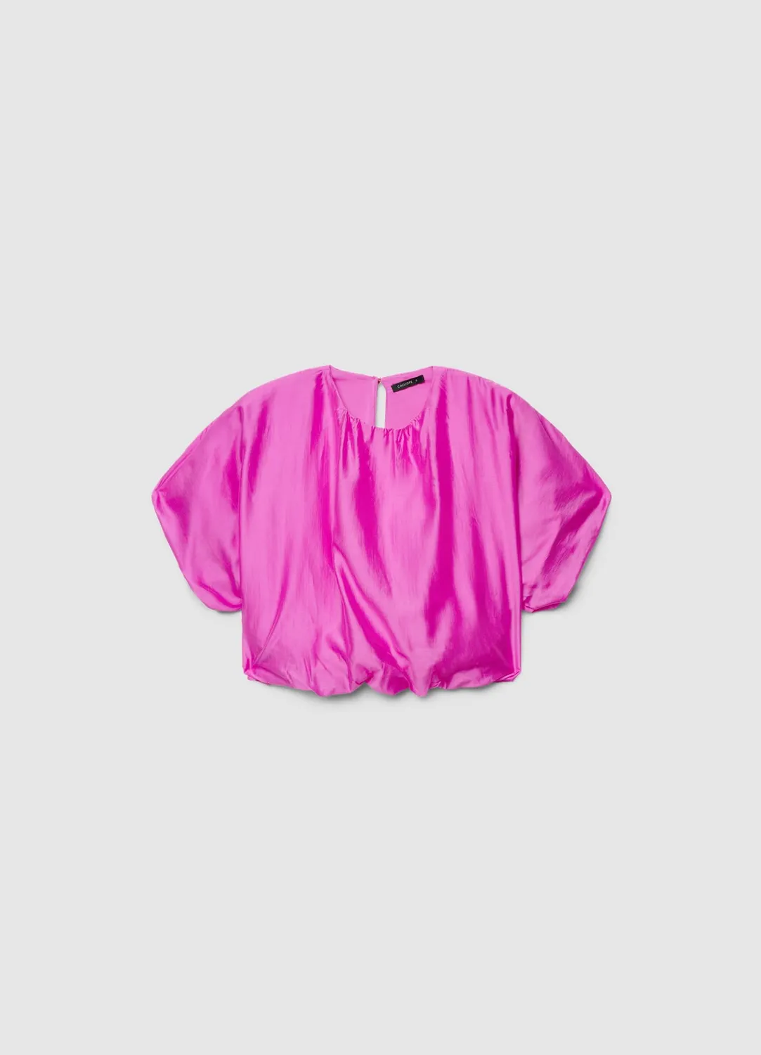 Calliope ballon blouse femme unie manches courtes