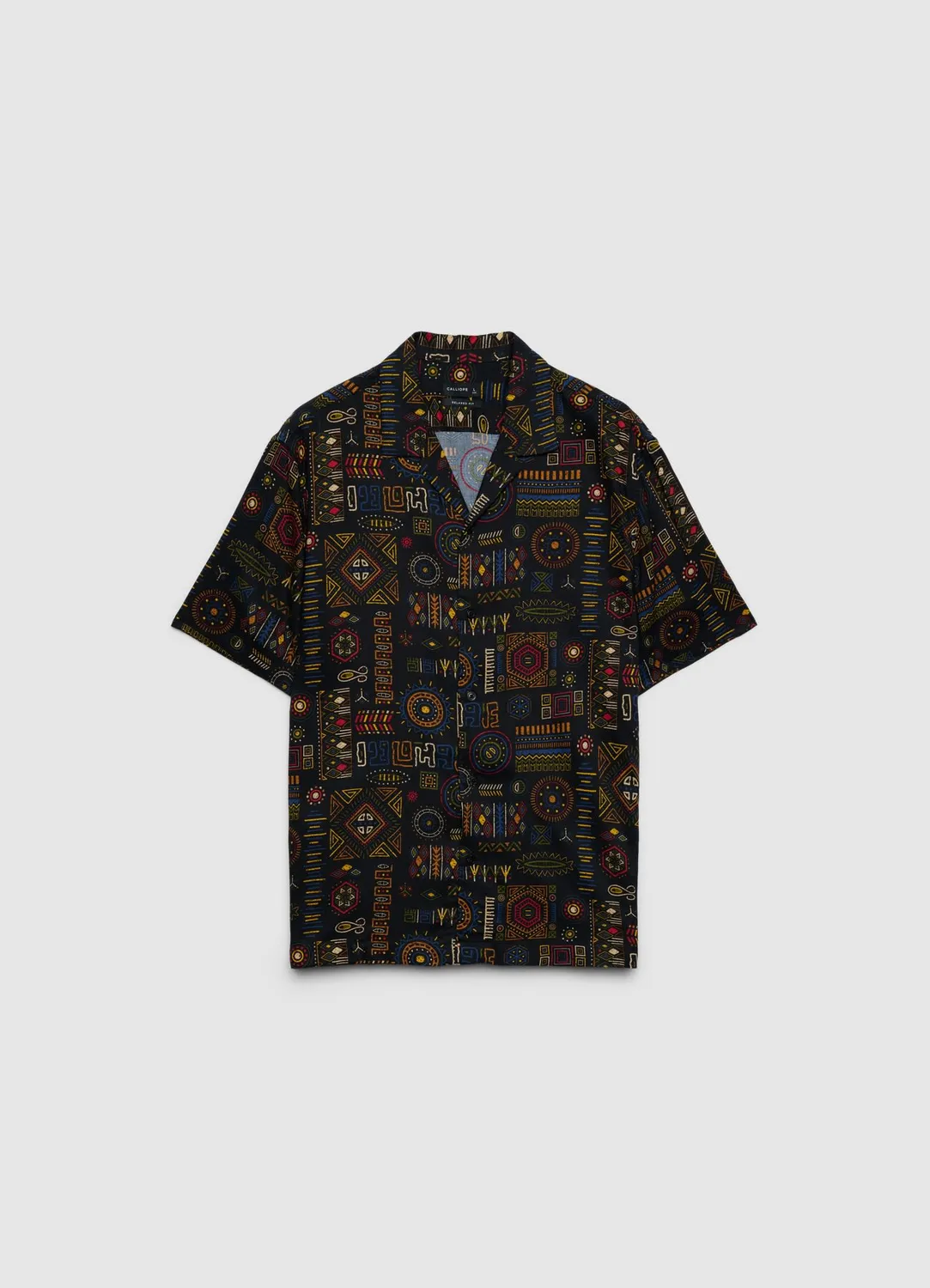 Calliope Bowling chemise homme manches courtes ethnique