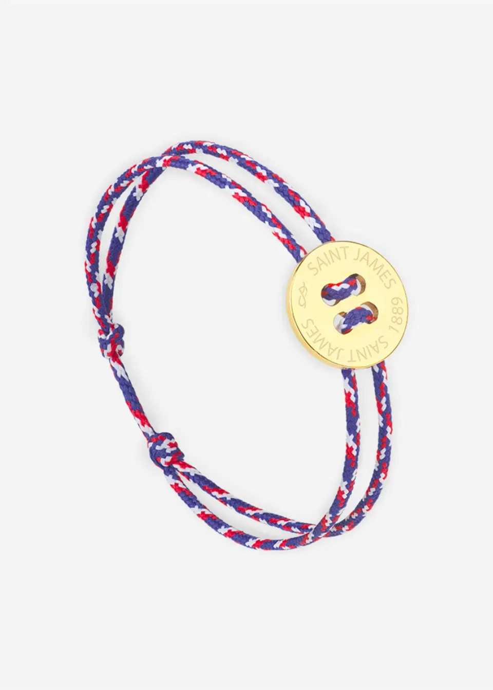 Saint James Bouton bracelet or tricolore coton mixte