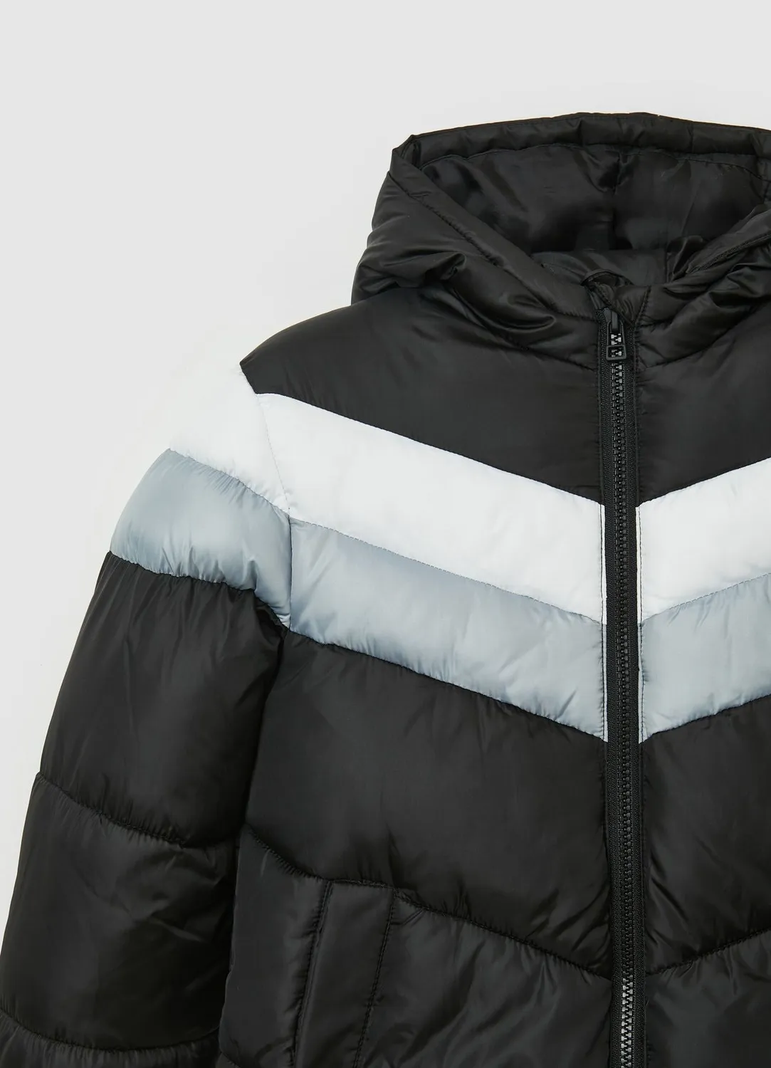 Calliope Blouson Matelassé Garçon Capuche Zip
