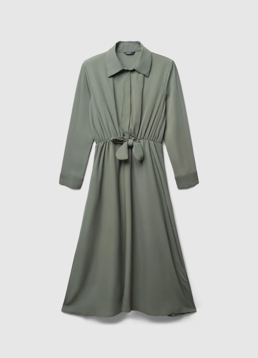 Calliope robe chemise longue coton à nœud femme