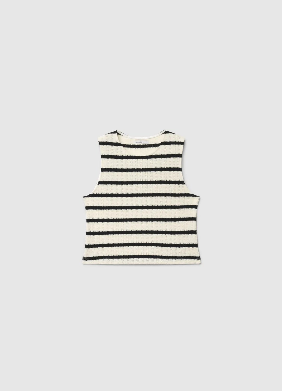 Calliope Top Rayé top court femme sans manches