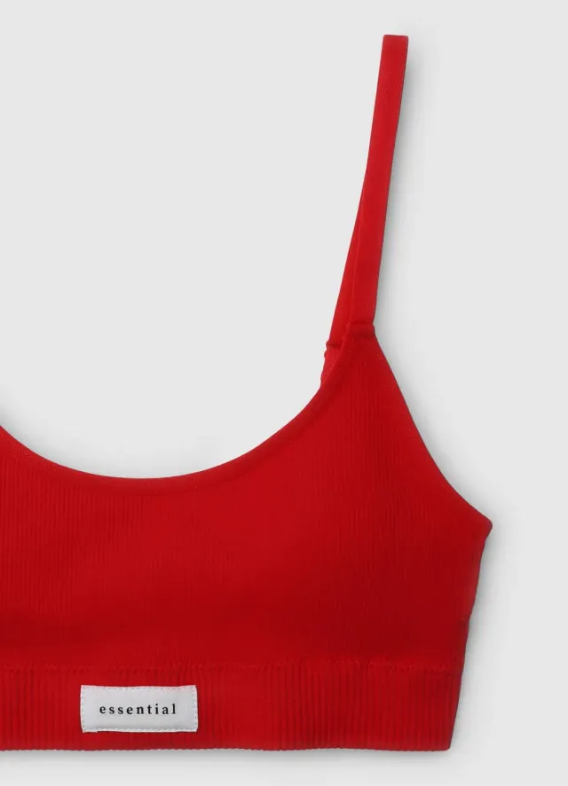Calliope top brassière côtelé sans armatures femme