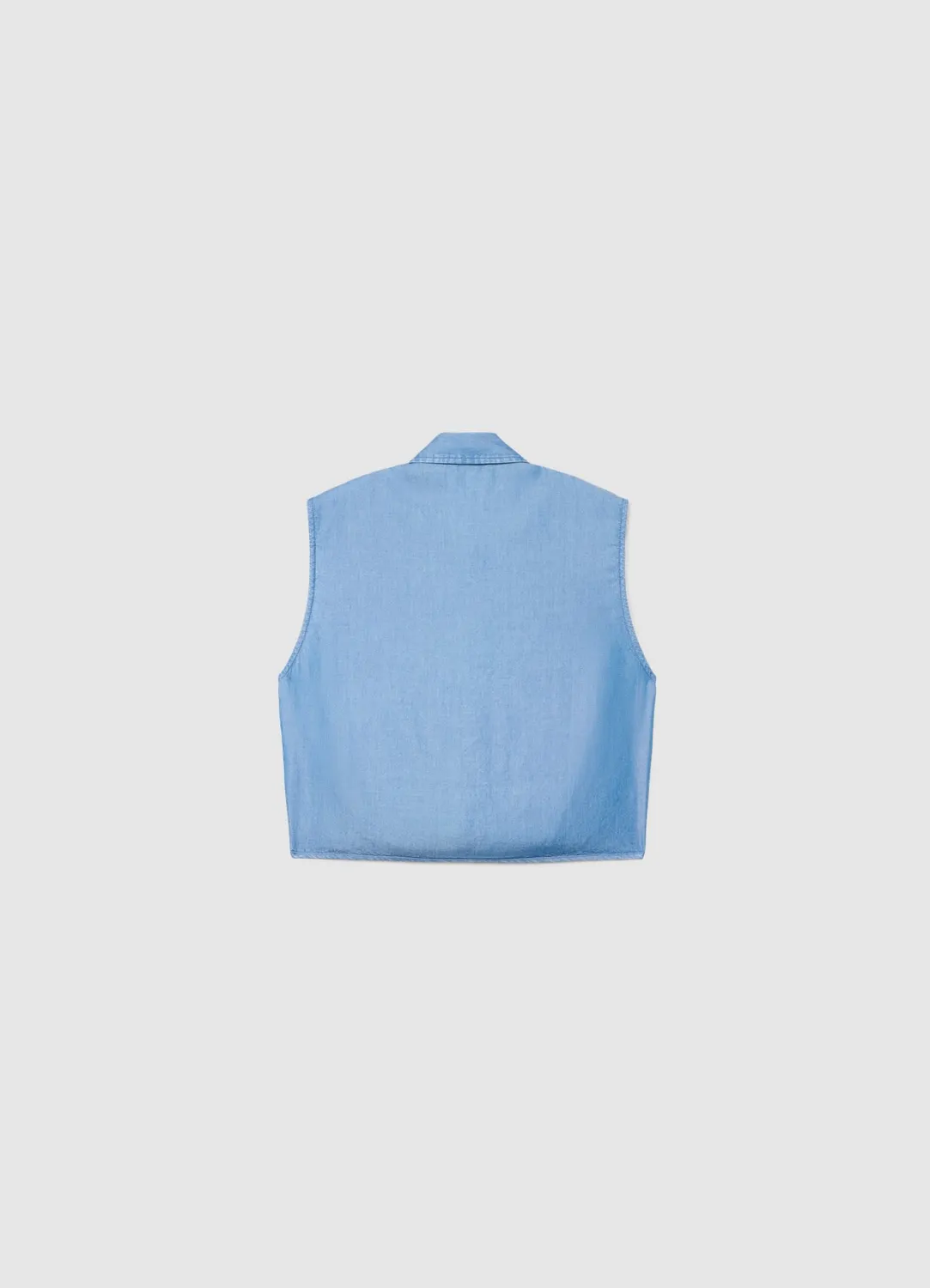 Calliope chemise sans manches nœud femme unie