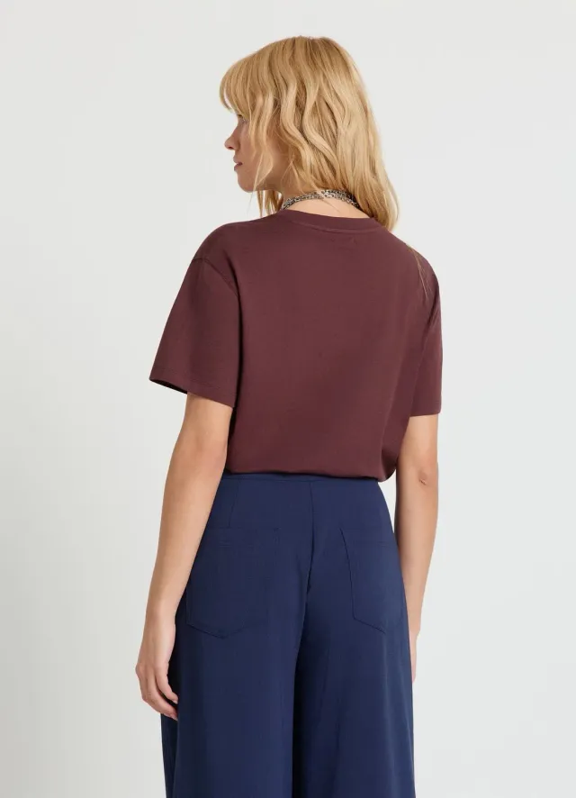 Calliope T-shirt col rond uni femme coton regular