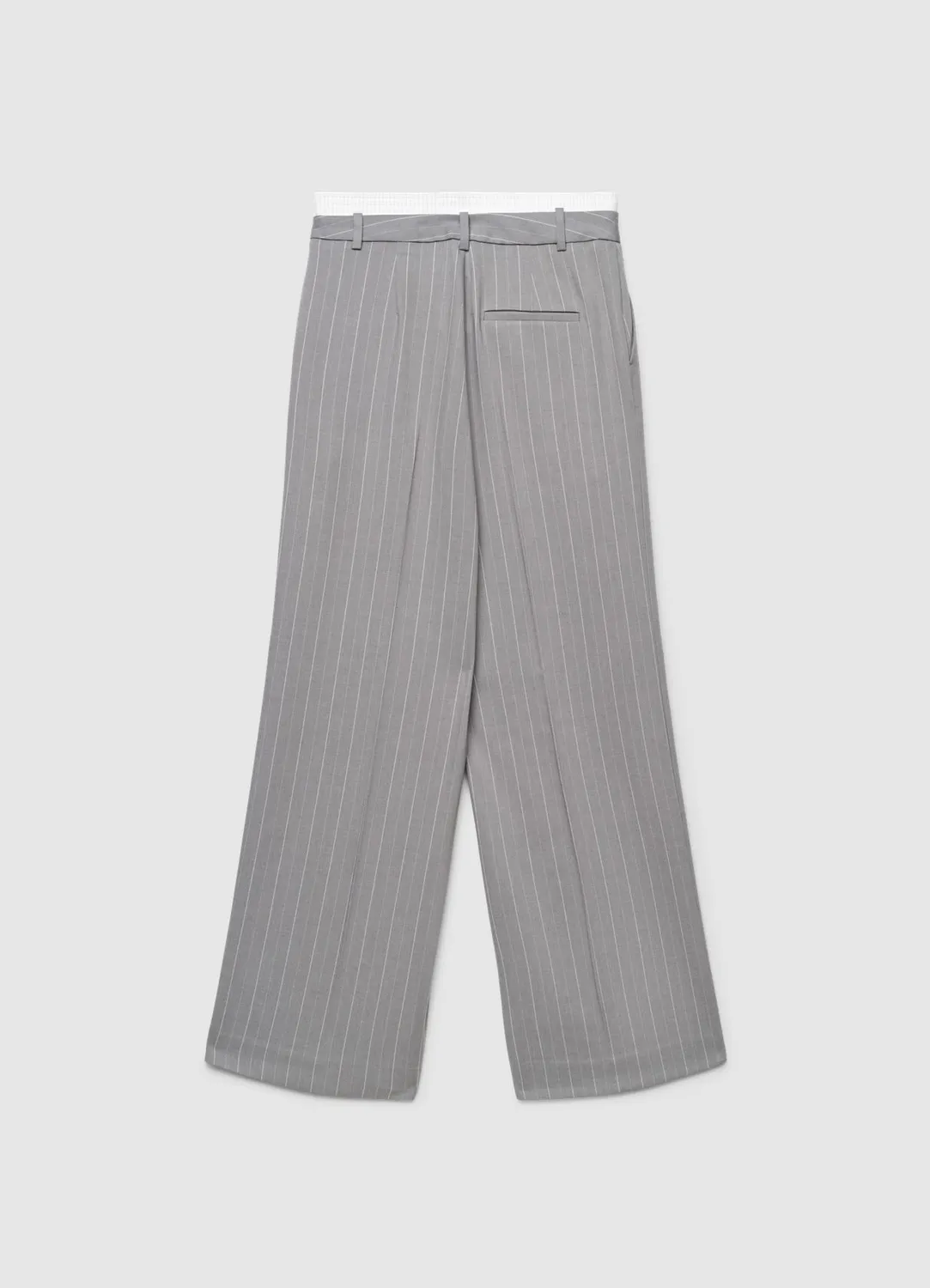 Calliope Pantalon palazzo rayé femme taille haute