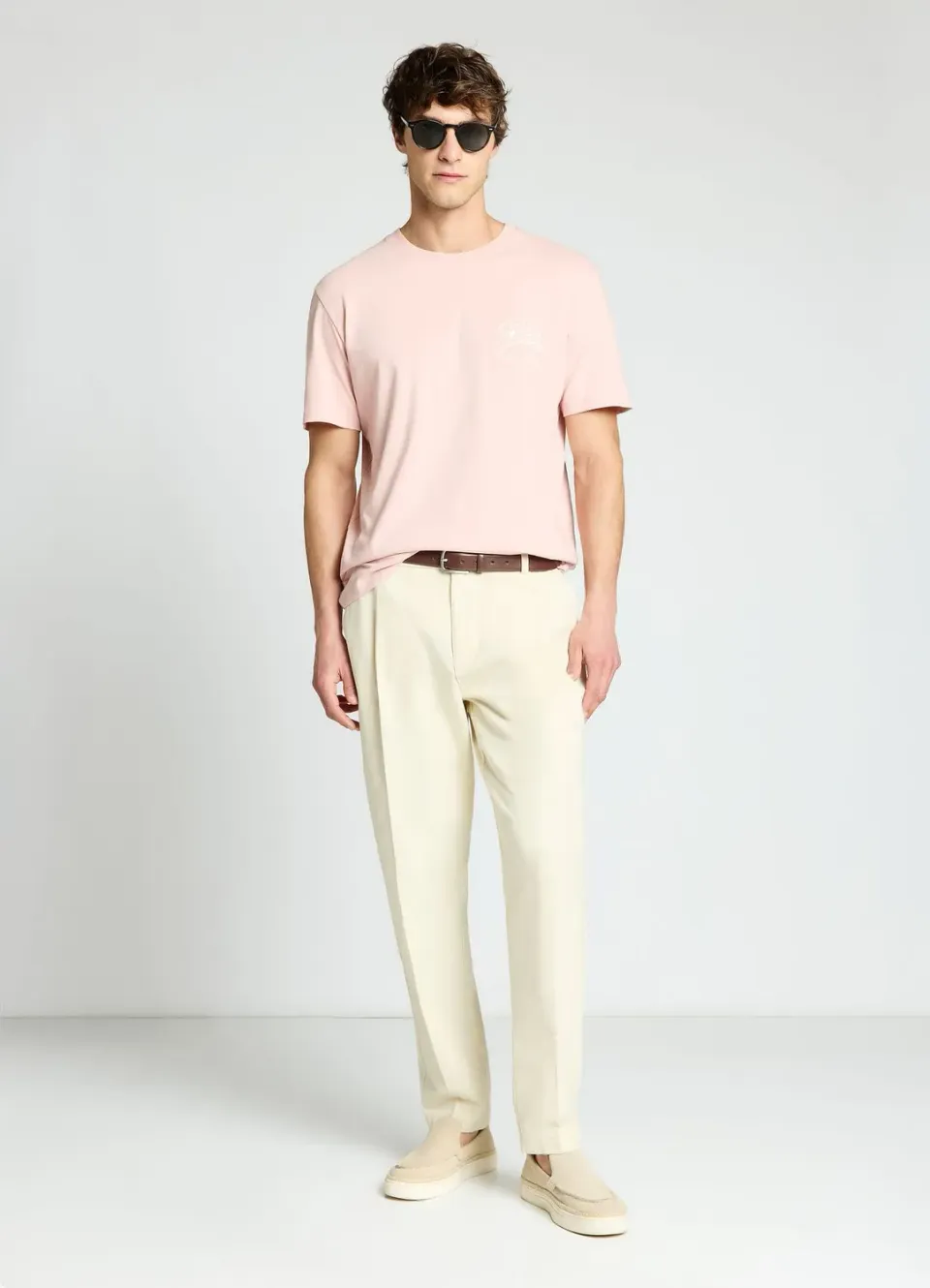 Calliope t-shirt homme broderie fleur manches courtes