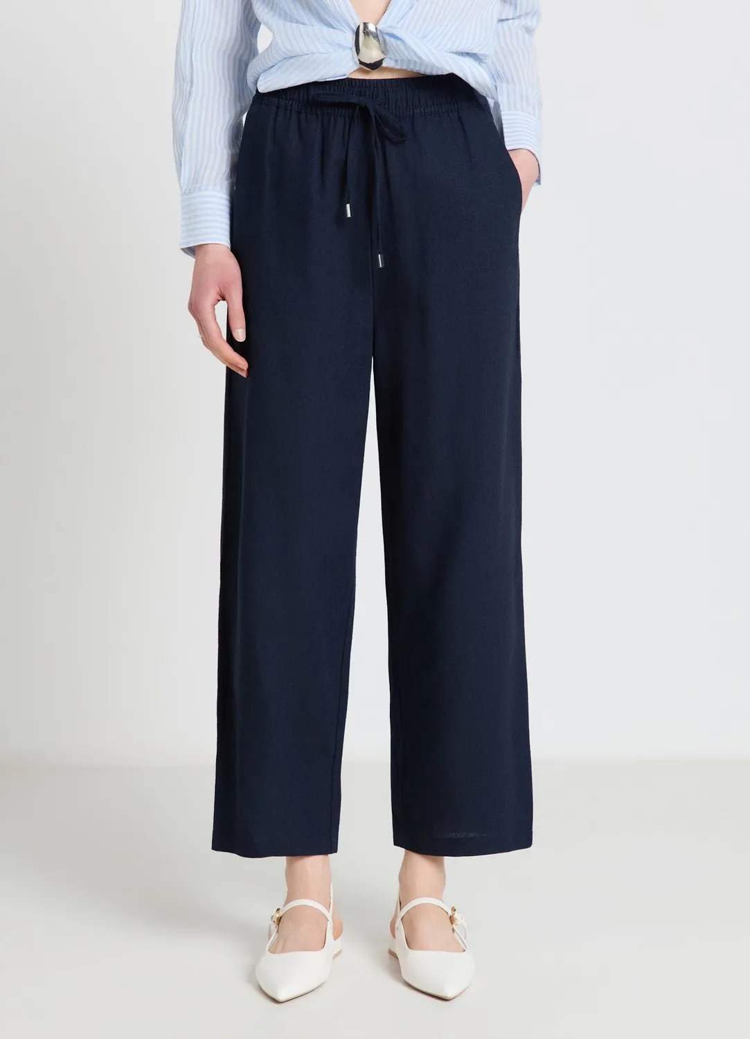 Calliope pantalon jogger lin femme fluide