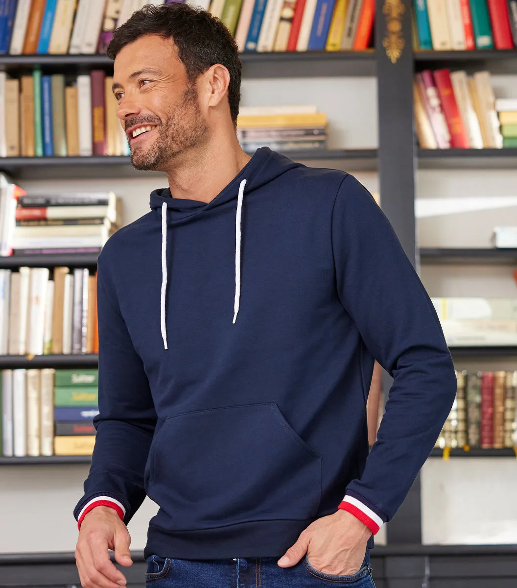 Cocorico Supporter Intemporel sweat capuche homme marine coton