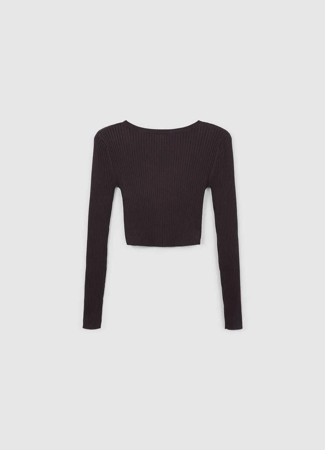 Calliope pull croisé côtelé femme col V
