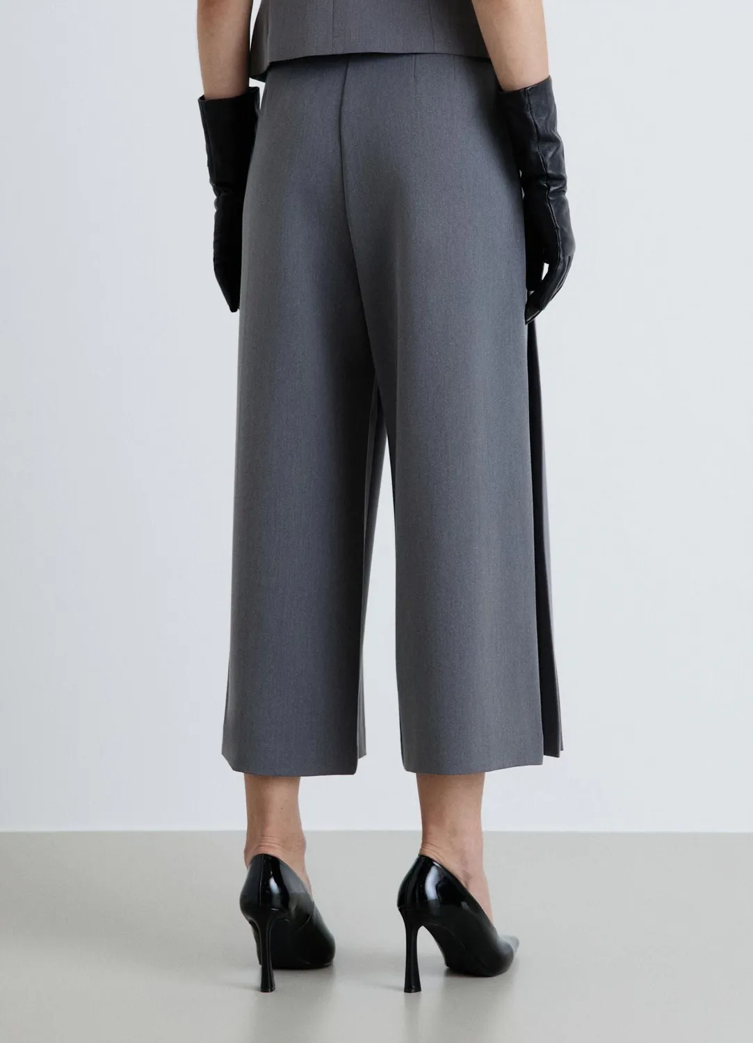 Calliope pantalon culotte femme taille haute plissé