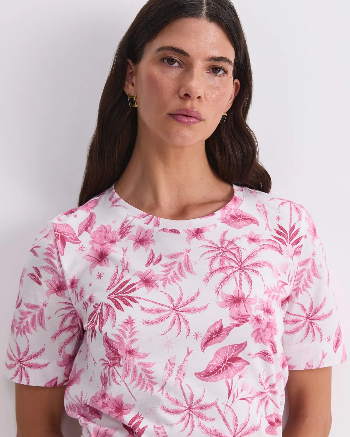 Sportscraft Palm Print Merc Tee t-shirt XS palmiers