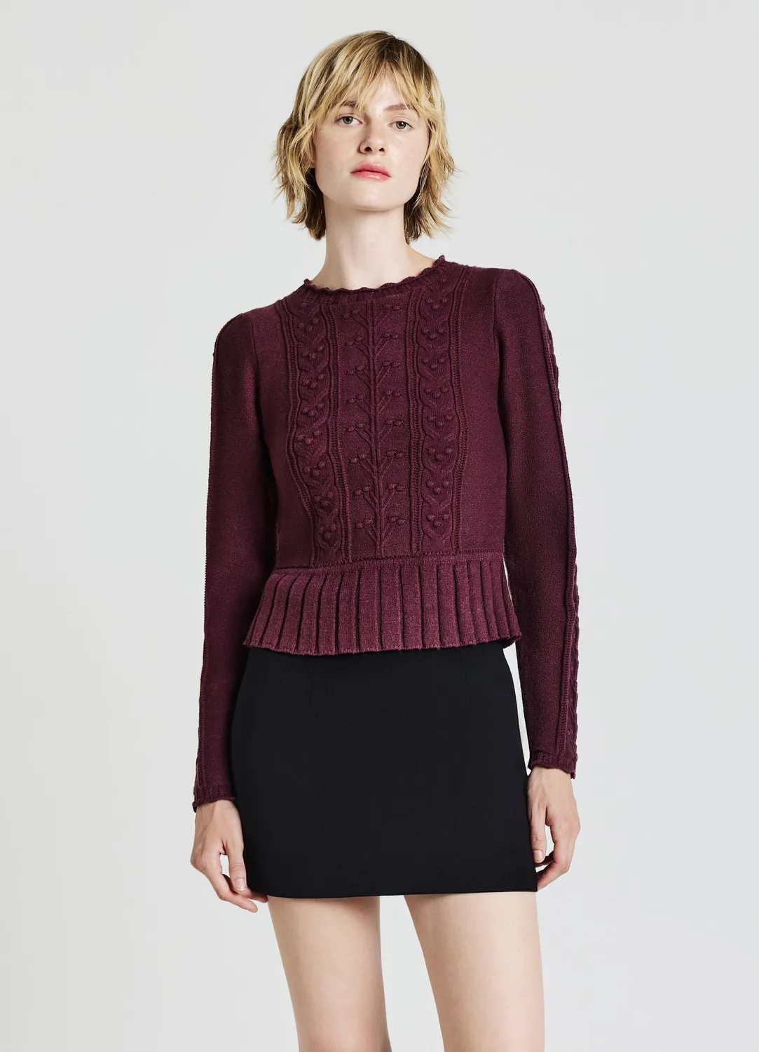 Calliope Lavorazione pull maille volants femme