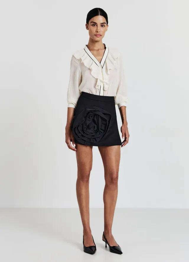 Calliope blouse rouches femme manches longues