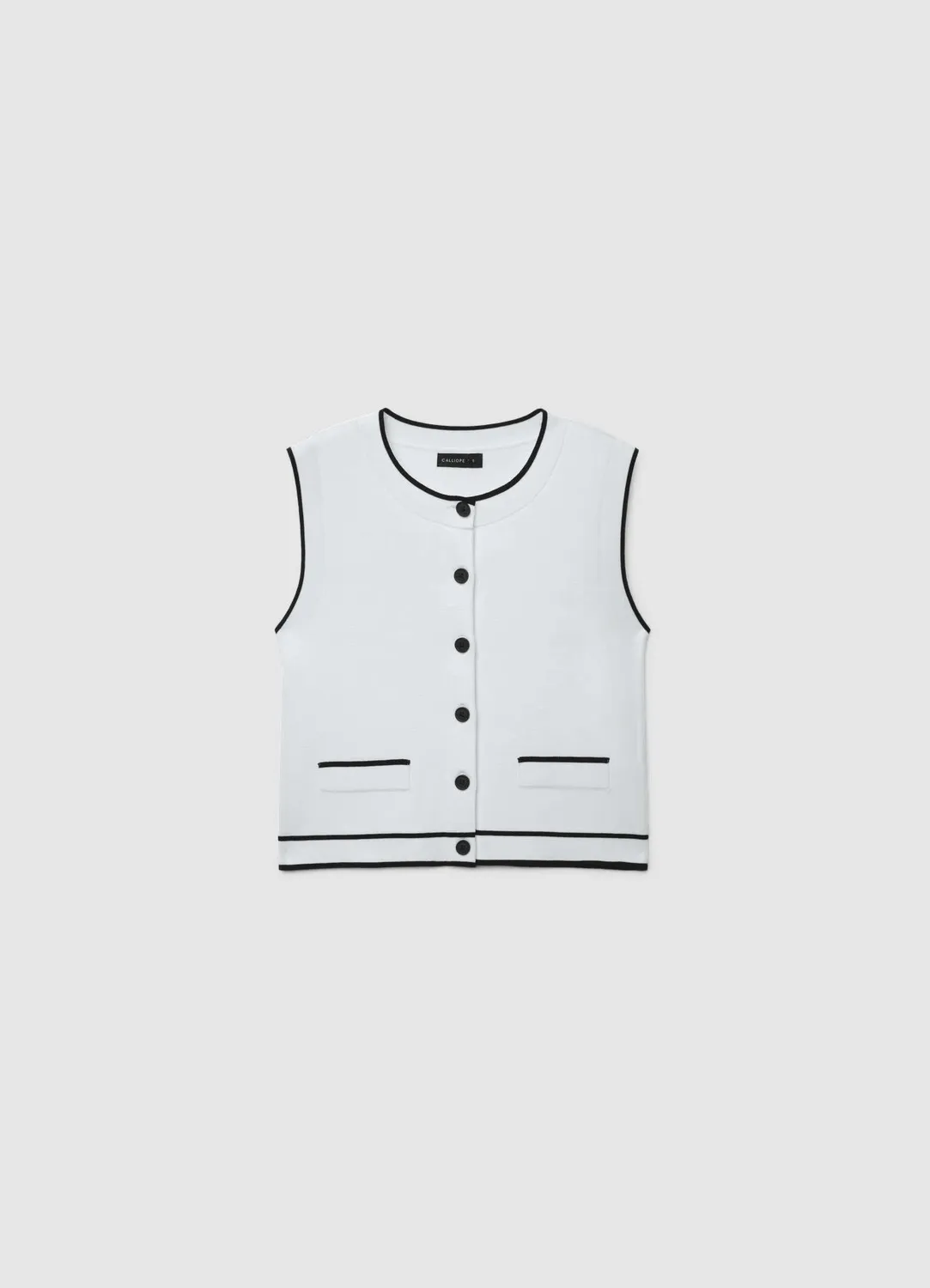 Calliope gilet maille femme boutons