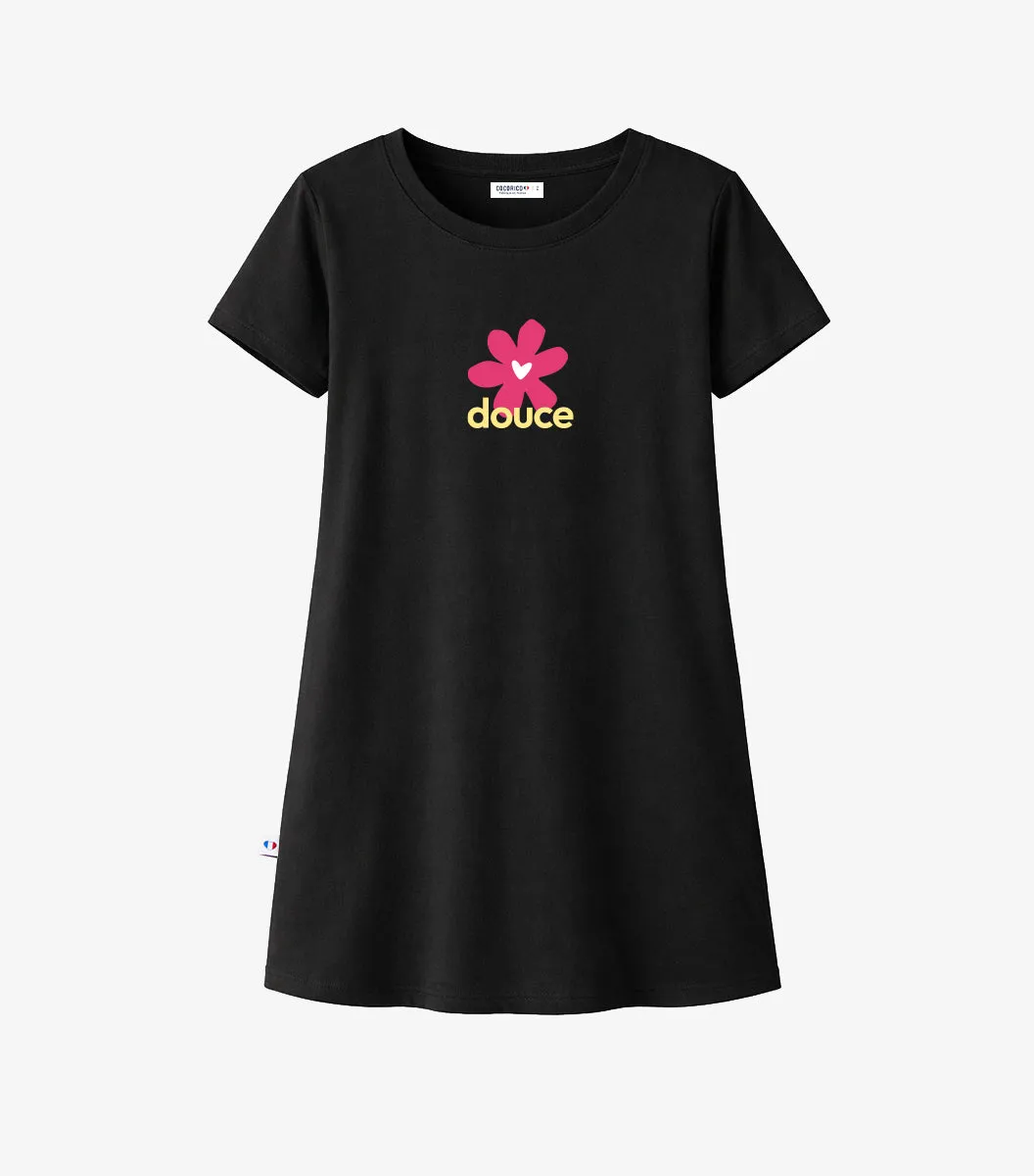 Cocorico Douce Noir robe de nuit femme XS-XL coton