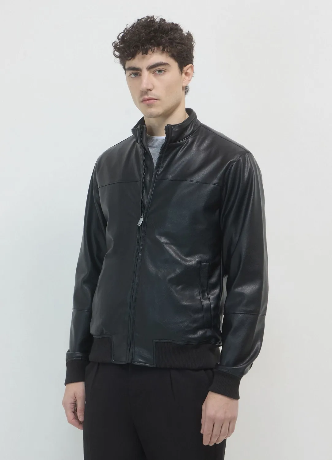 Calliope bomber simili cuir homme