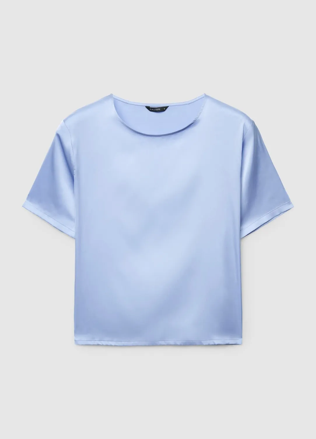 Calliope t-shirt satiné femme col rond uni