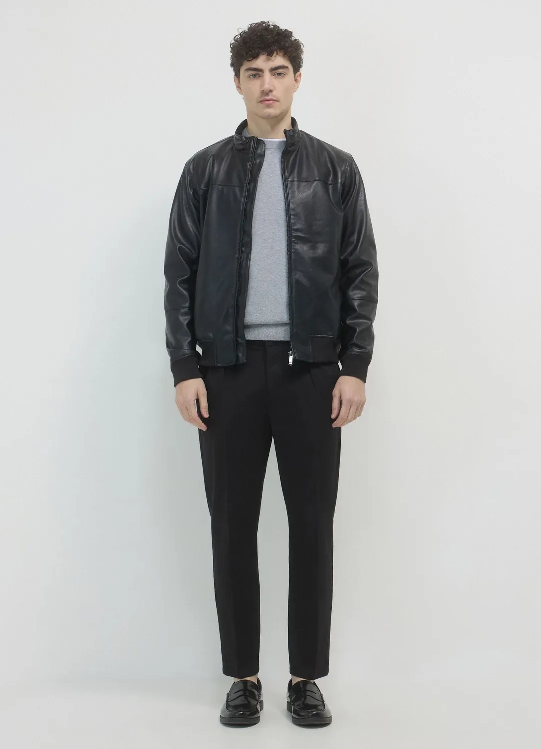 Calliope bomber simili cuir homme