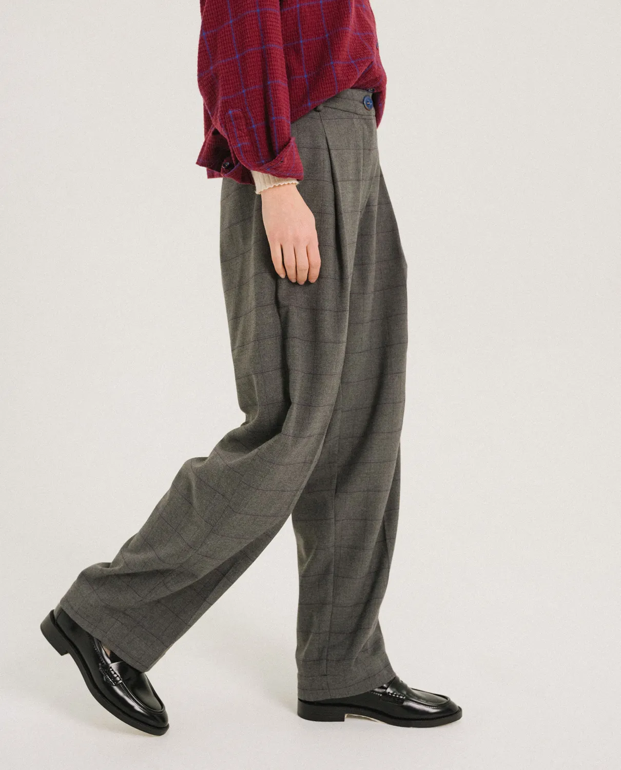 Tinsels Francois pantalon Baltimor barrel carreaux