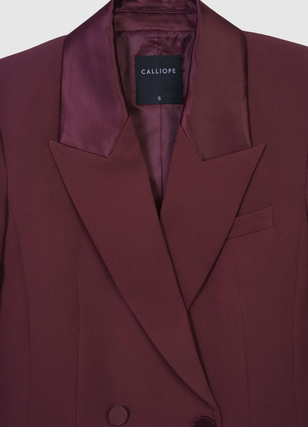 Calliope blazer double boutonnage femme satiné