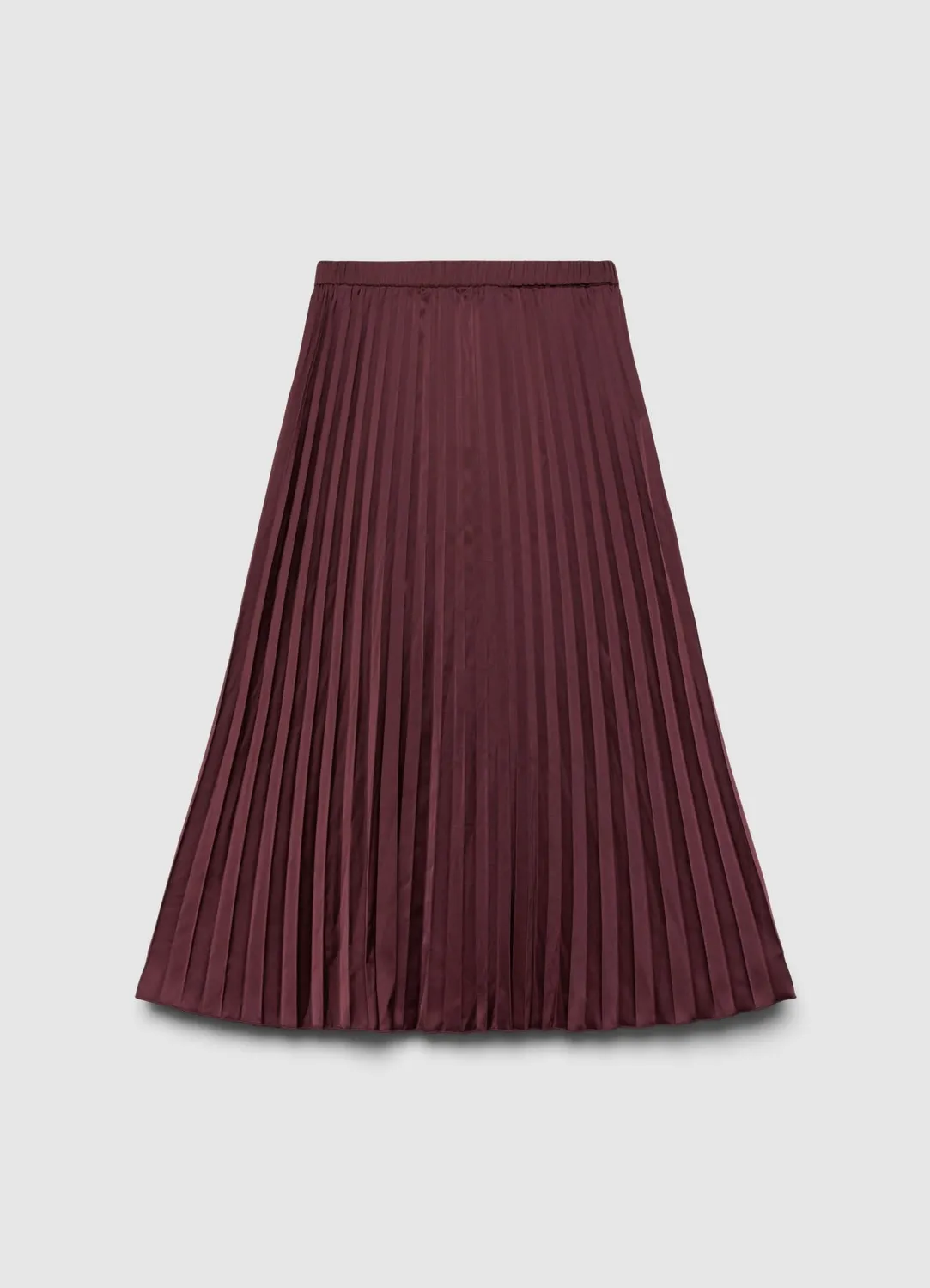 Calliope jupe plissée satinée femme midi