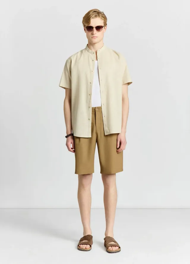 Calliope chemise homme rayée col coréen taille L
