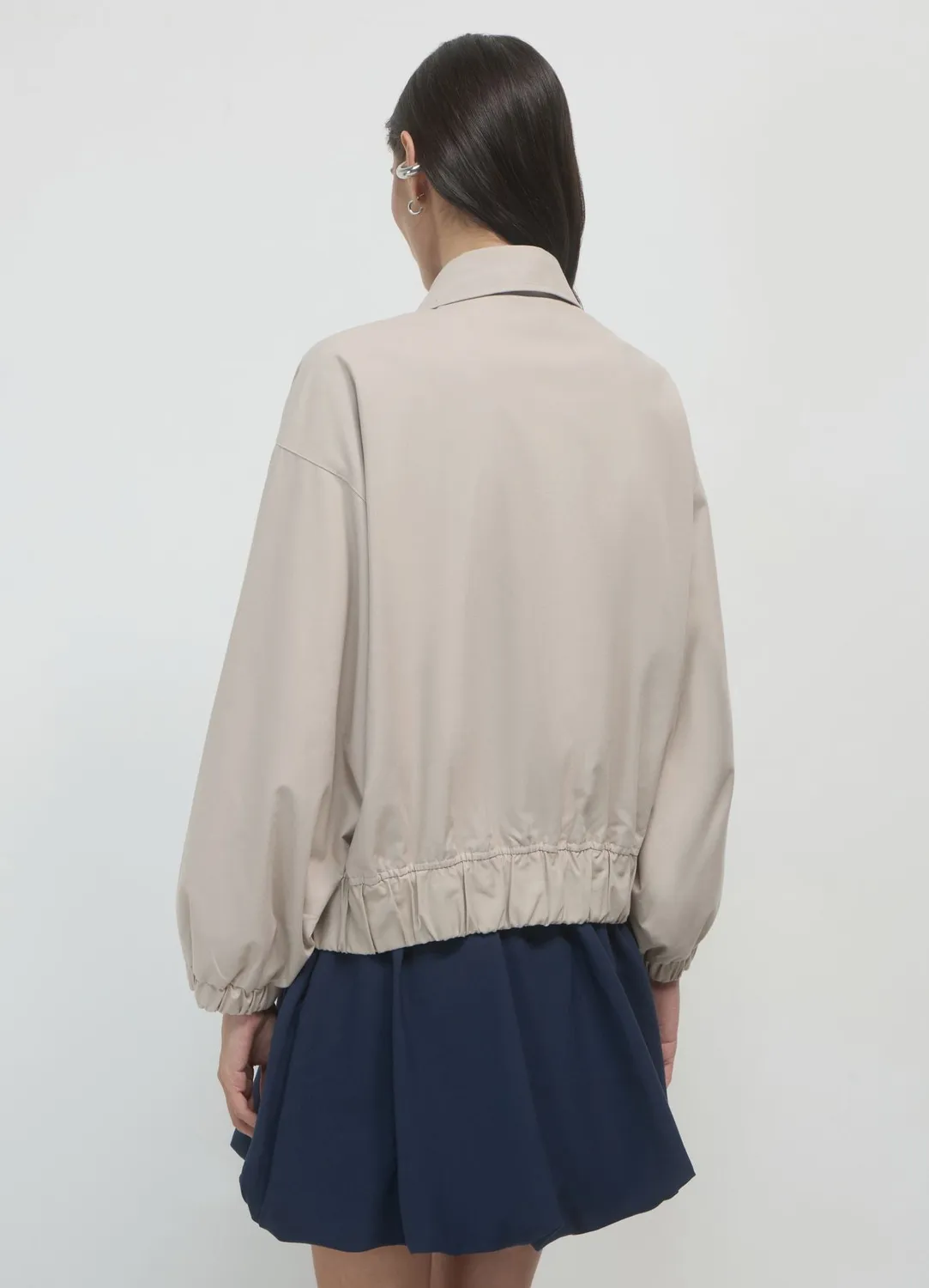 Calliope blouson uni femme col chemise zip