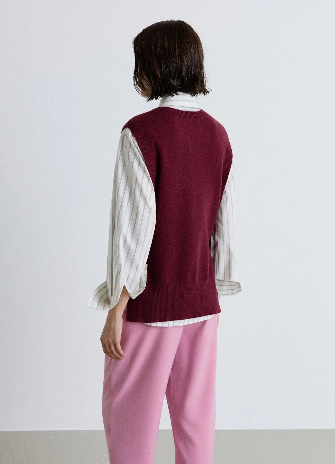 Calliope gilet maille uni femme sans manches