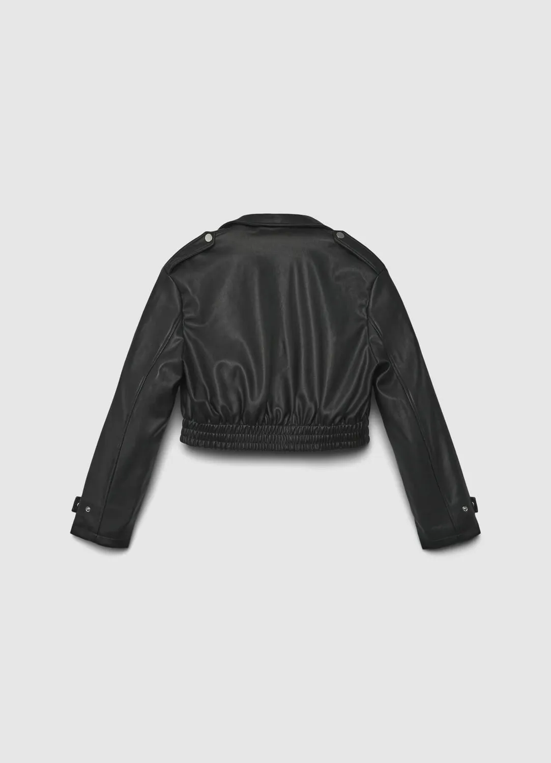 Calliope blouson crop simili cuir femme noir