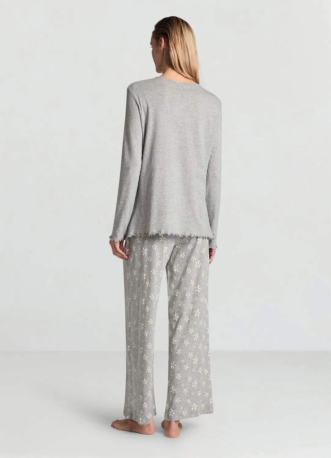 Calliope pyjama long femme à fleurs coton