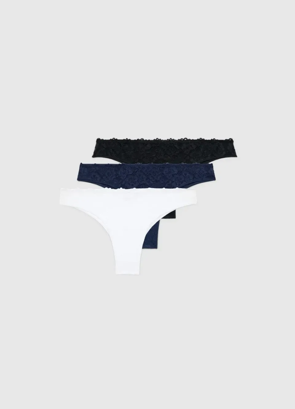 Calliope lot 3 slips brésiliens femme dentelle