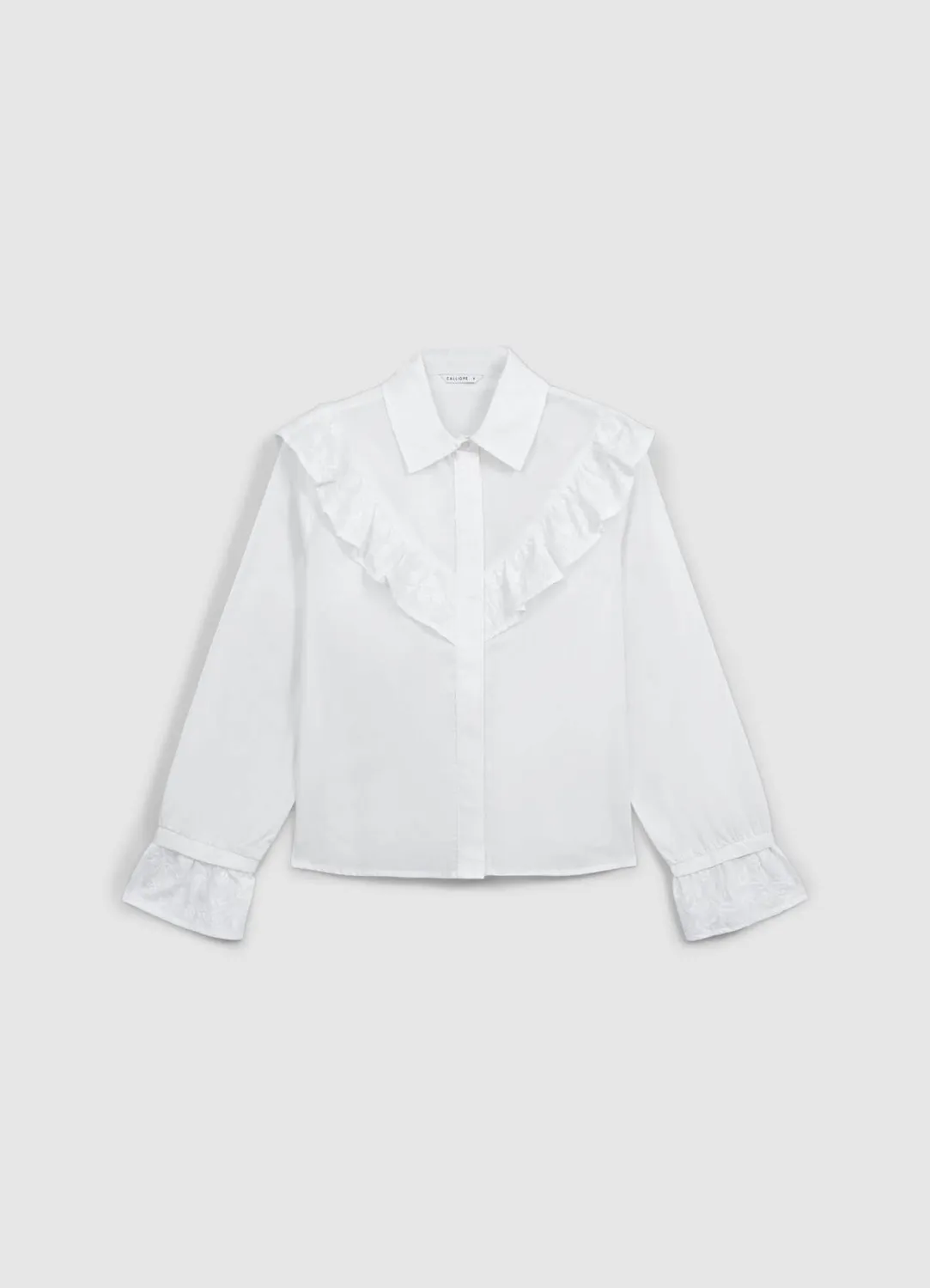 Calliope chemise volants brodés femme coton