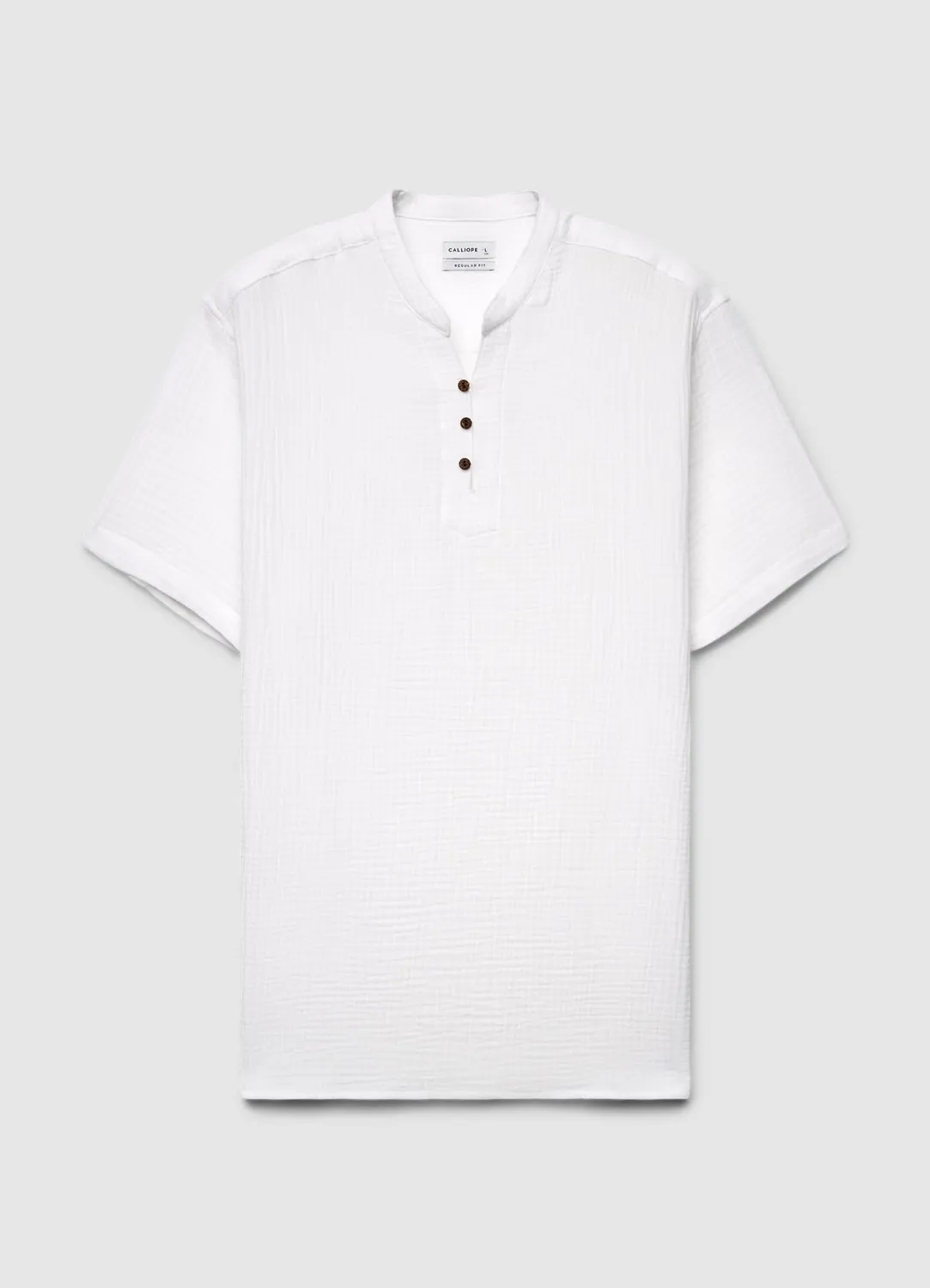 Calliope chemise homme col coréen unie