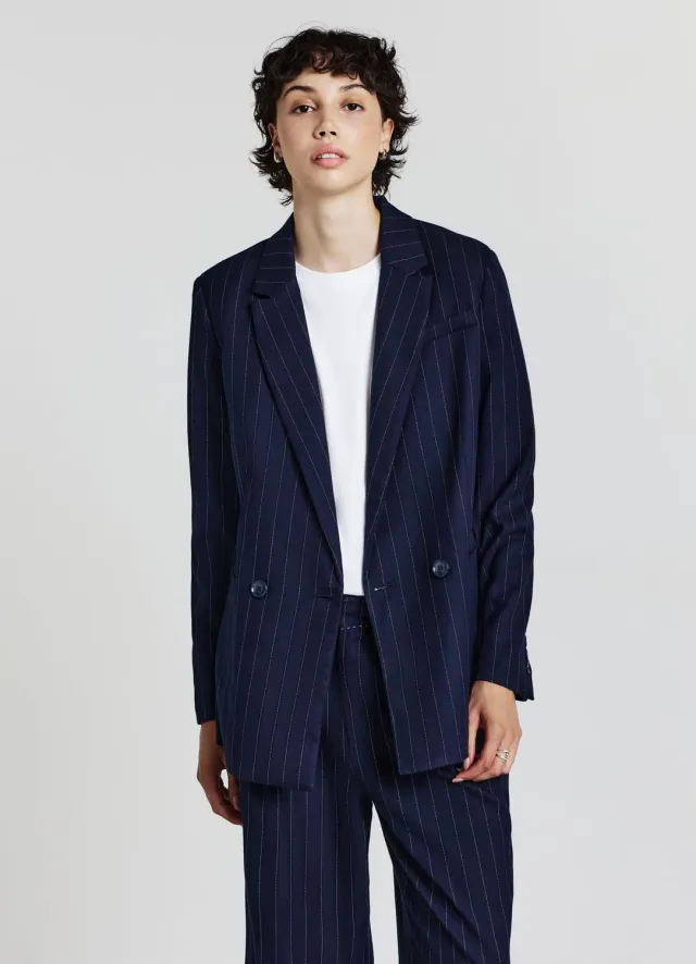 Calliope blazer double boutonnage rayures veste femme