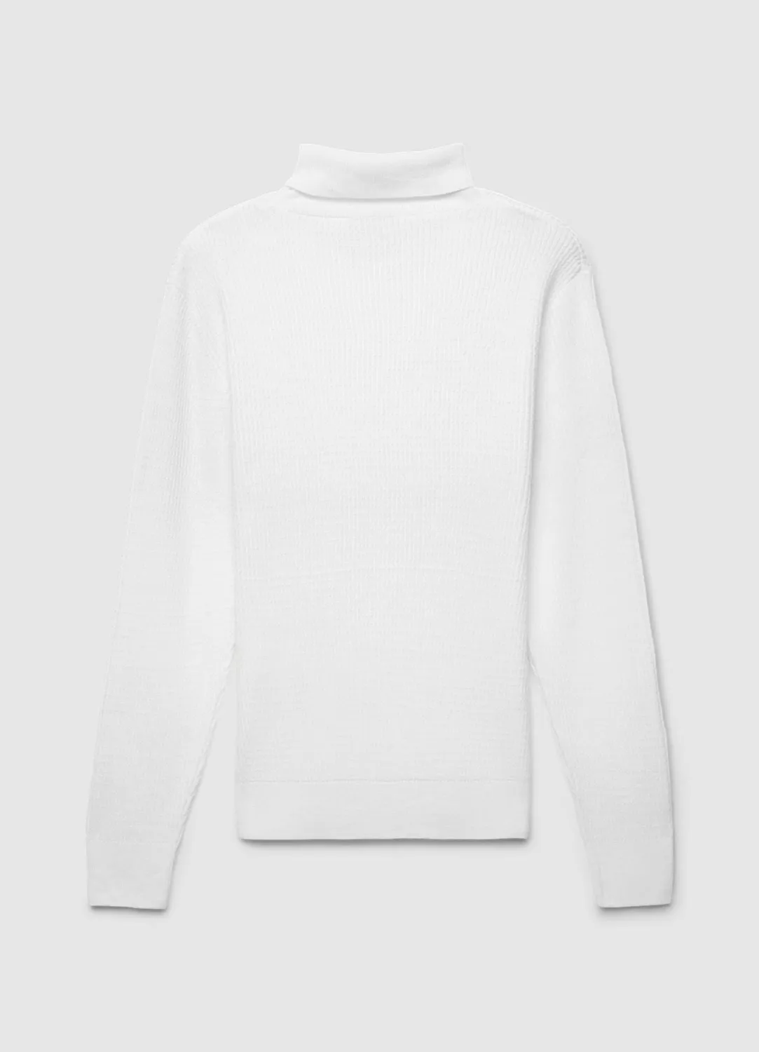 Calliope pull col roulé homme maille waffle uni