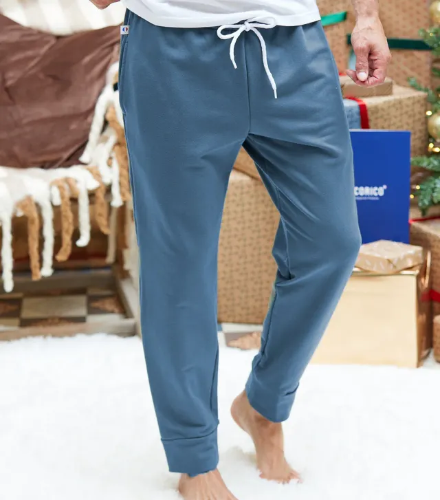 Cocorico Intemporel Azur jogging homme azur coton