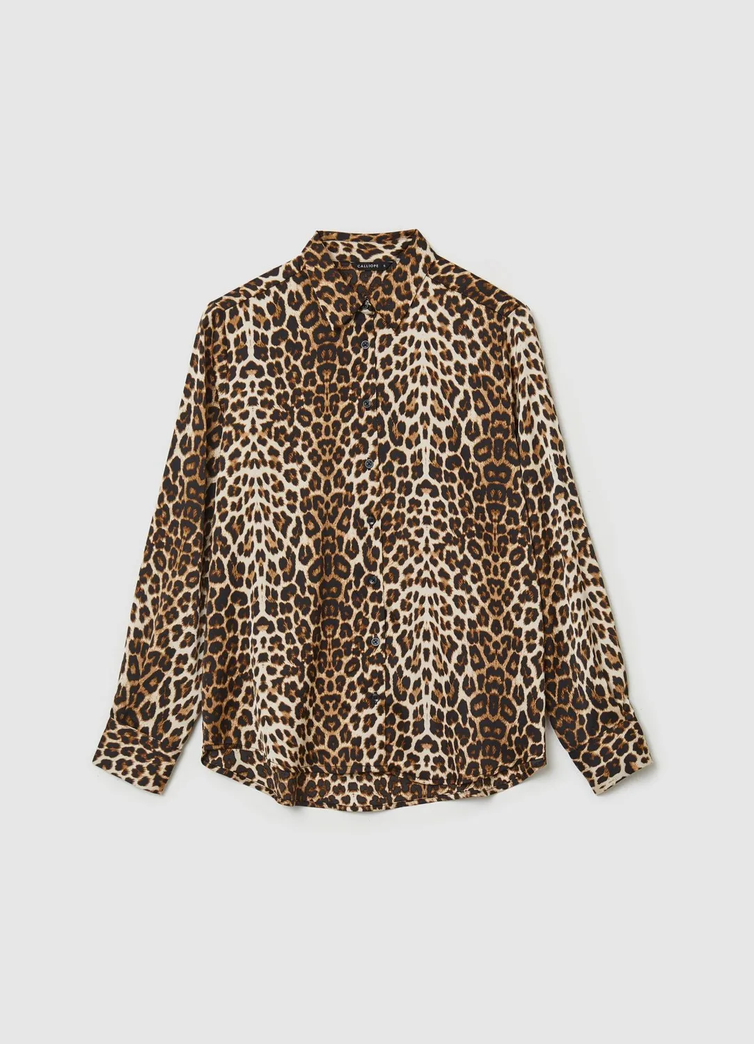 Calliope chemise satin animalier manches longues femme