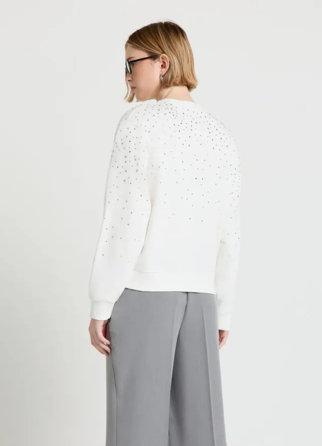 Calliope sweat col rond femme strass regular