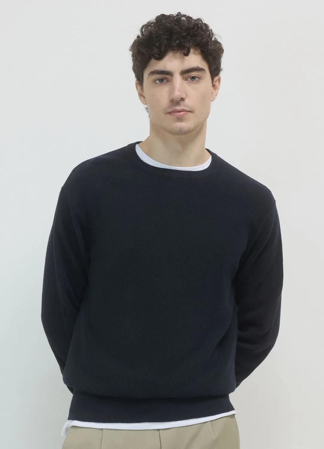 Calliope Maglia cotone t-shirt homme col rond coton