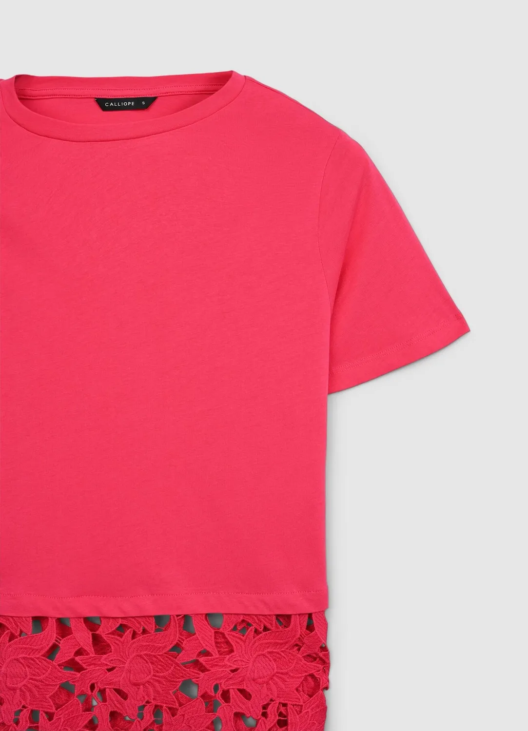 Calliope T-shirt fondo sangallo femme coton regular