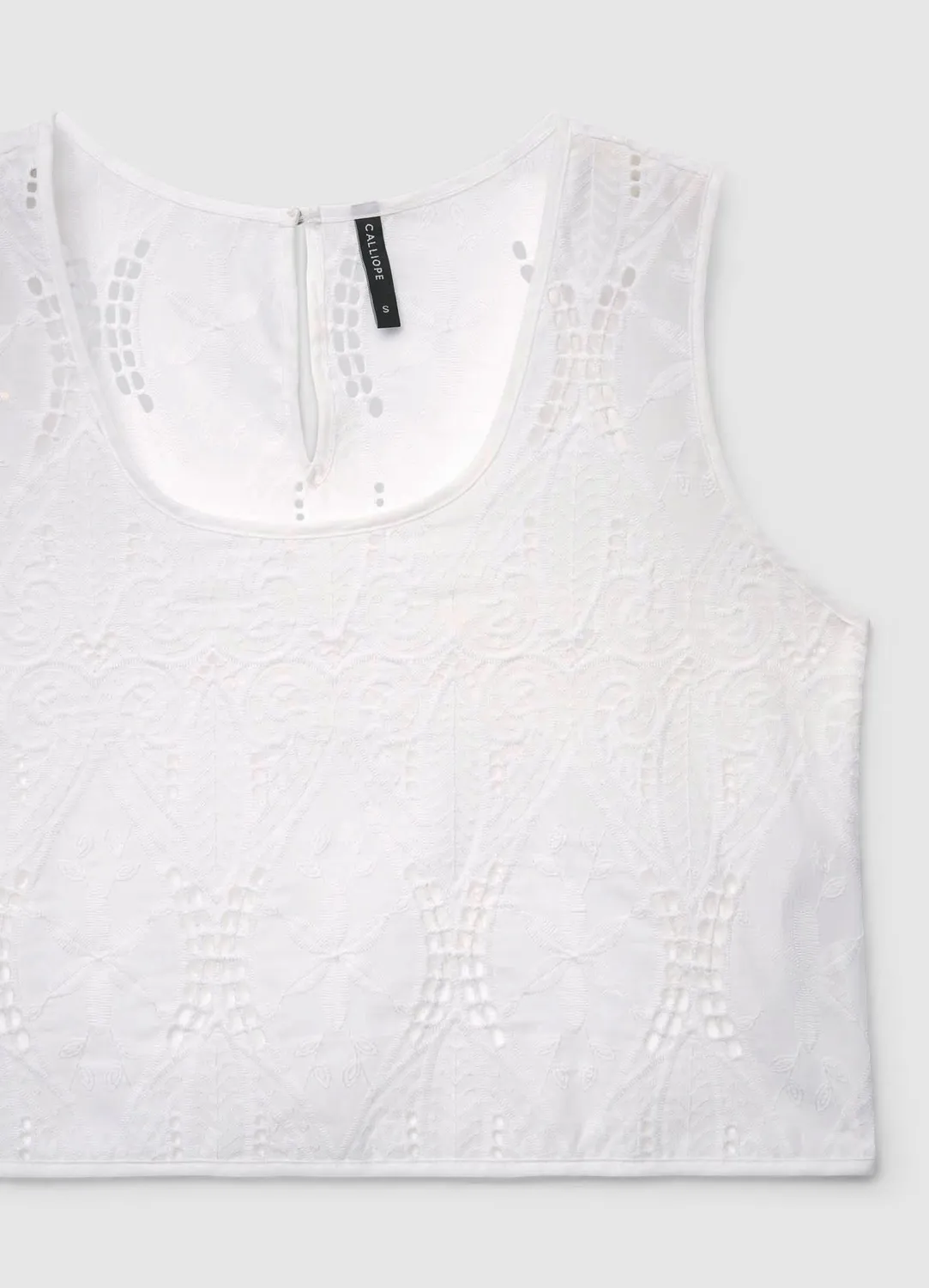 Calliope Top sangallo sans manches femme