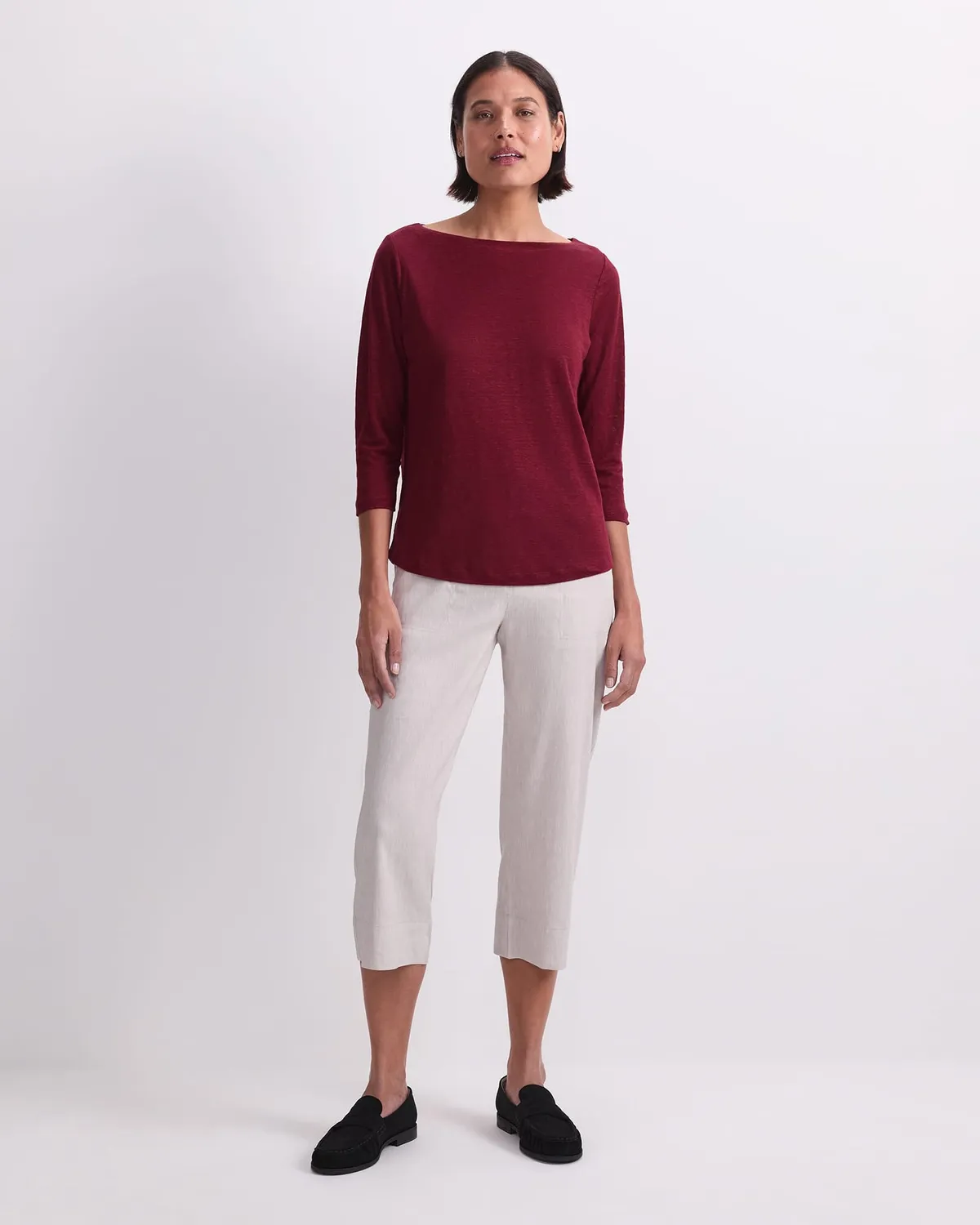 Sportscraft Cecile 119448 top femme lin rayé