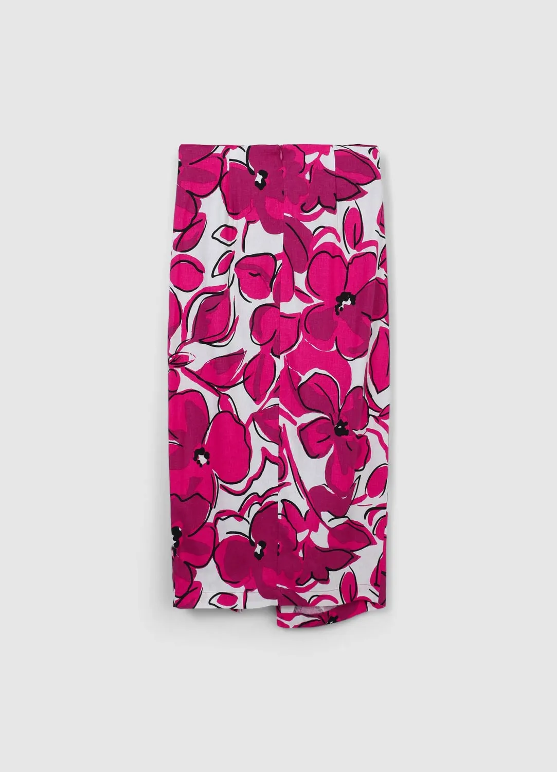 Calliope Jupe Midi à Nœud Fendue Motif Femme